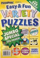 Approved Easy & Fun Variety Puzzles Magazine