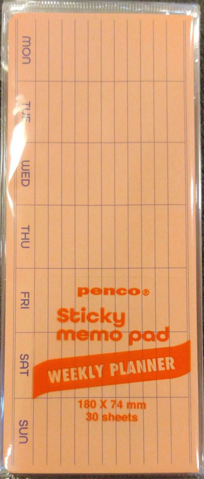 Sticky Monthly Memo Pad- Penco