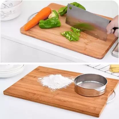 SINT Kitchen Chopping & Cutting Board, Eco Friendly Wooden Board for Meat & Vegetables, Cheese and Charcuterie Board - Serving Tray