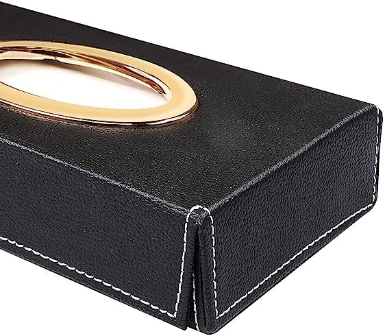 SINT Faux Leather Car Tissue Holder Box, Tissue Paper Box for Car/Home/Office with 100 Tissue Pulls