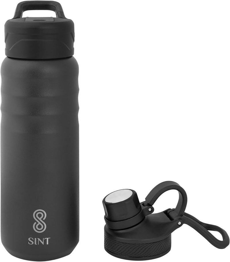 Vacuum Insulated Water Bottle- Leak Proof 24 oz| 700 ML Black
