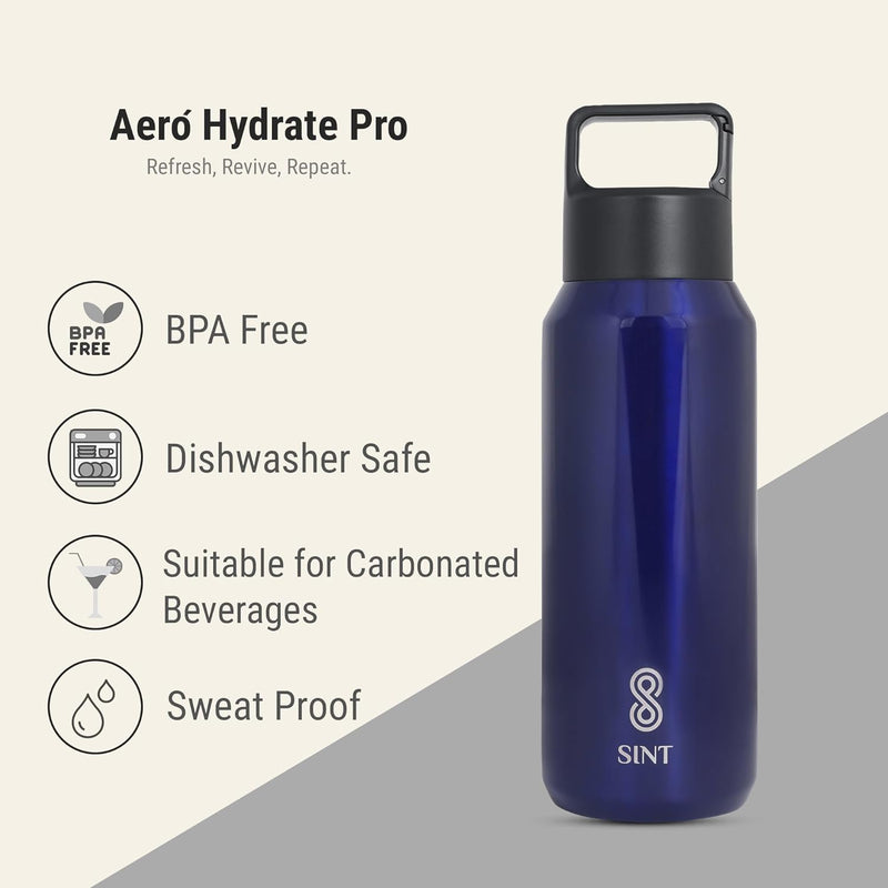 Carbonated Sports Bottle- Leak Proof 20 oz| 600 ML Blue