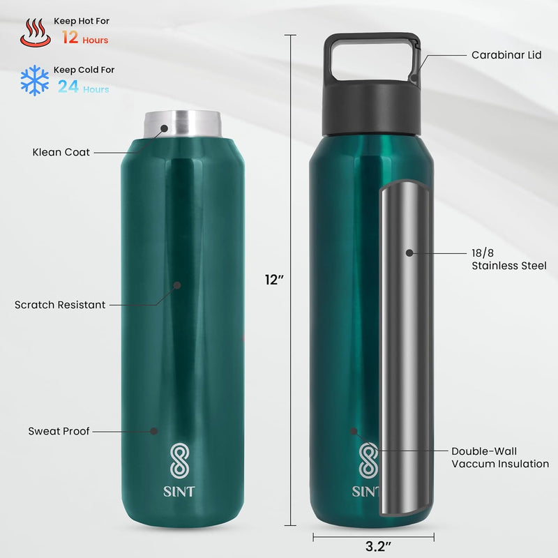 Carbonated Sports Bottle- Leak Proof 27 oz| 800 ML Green