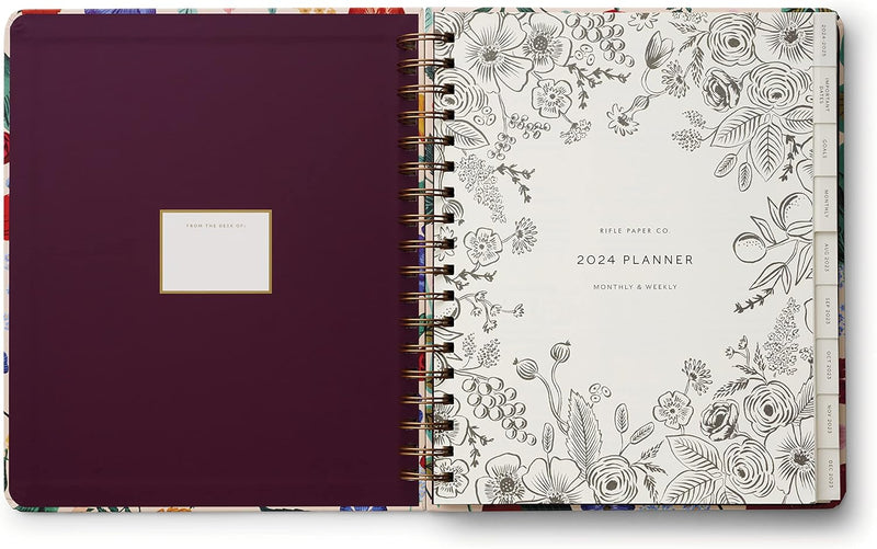 RIFLE PAPER CO. 2024 Peacock 17-Month Planner Large