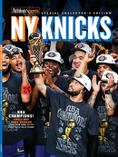 Athlon Sports NY Knicks special collector's edition with a player holding a trophy and celebrating.