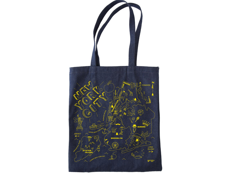 Maptote New York City Denim Tote Bag