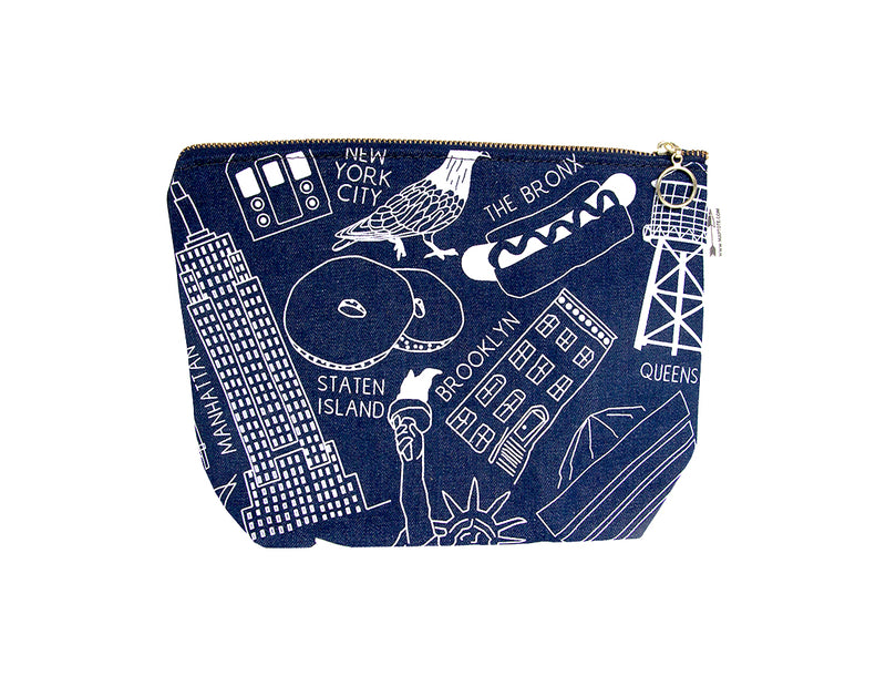 Maptote New York City Makeup Pouch - Denim