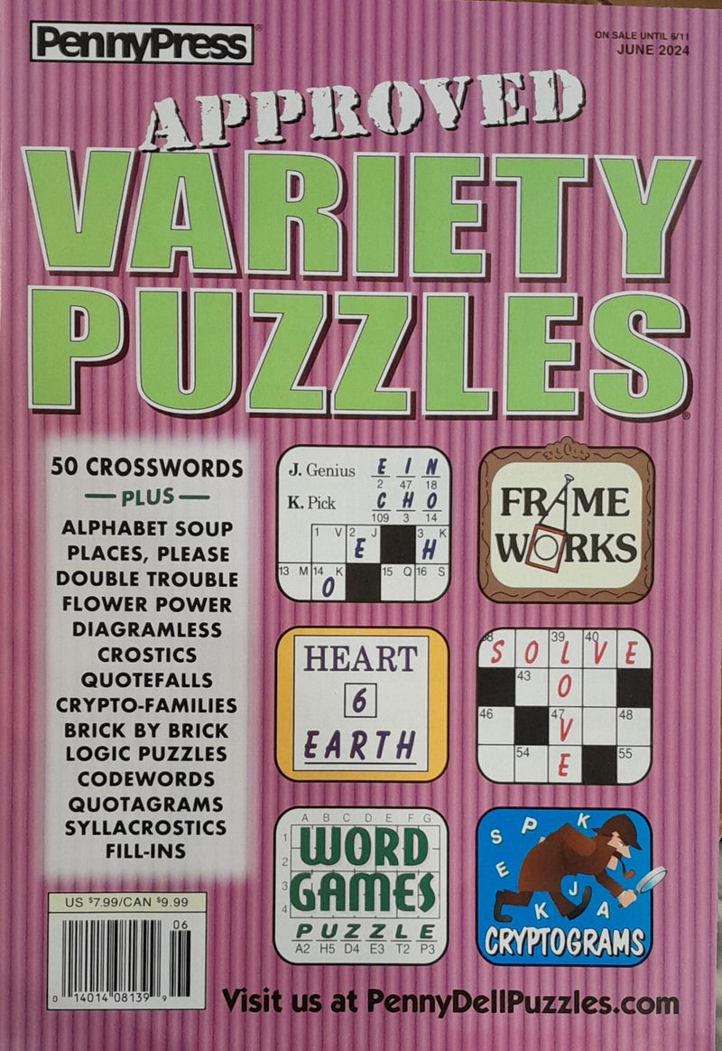 Penny press Approved variety puzzles Magazine