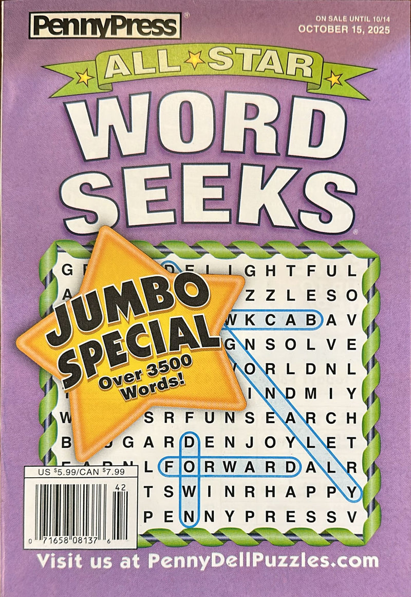 All Star Word Seeks Magazine