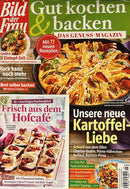 Bild Der Frau gut Kochen & Backen Magazine cover featuring potato recipes baked pastries and fresh café treats in colorful food photography