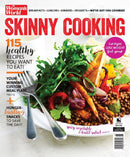 Skinny Cooking magazine cover featuring a colorful lentil and vegetable salad with leafy greens roasted vegetables and healthy recipe headlines