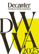 Decanter World Wine Awards 2018 Special magazine cover with bold black lettering a bright yellow circle and the 2025 awards mark