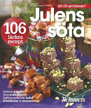 Julens Söta magazine cover featuring festive homemade sweets including chocolate treats caramel candies and pistachio topped desserts with 106 recipes advertised