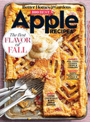 Better Homes & Gardens 100 Best Apple Recipes magazine cover featuring a golden apple pie with ice cream and serving utensils plus fall flavor text