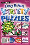 Approved Easy & Fun Variety Puzzles Magazine