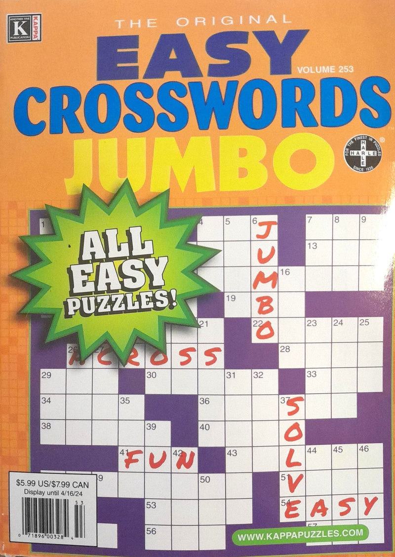 Easy Crosswords Jumbo Magazine