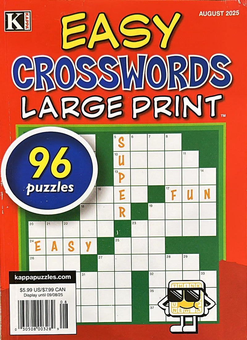 Easy Crosswords Large Print Magazine