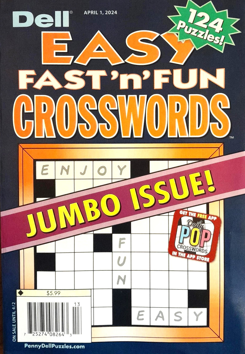 Dell's Best Easy Fast N Fun Crosswords Magazine