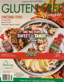 Simply Gluten Free Magazine cover featuring gluten free baked foods with the headline Are You Team Sweet or Tangy and allergen free recipe inspiration for home bakers