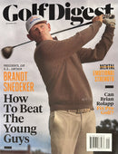 Golf Digest Magazine cover showing golfer Brandt Snedeker swinging a club with headlines about defeating young players and improving emotional strength