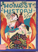 Honest History Magazine cover featuring a colorful Persian rider on horseback surrounded by floral patterns and dramatic red wings with Jewels of Persia artwork
