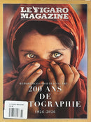 Le Figaro Magazine cover featuring a woman in a red headscarf with an eye catching portrait celebrating 200 years of typography in a French magazine issue