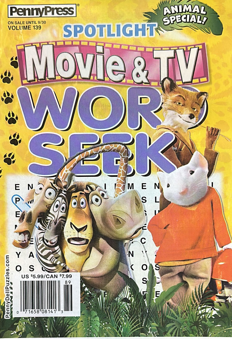 Spotlight Celebrity Word Seek Magazine