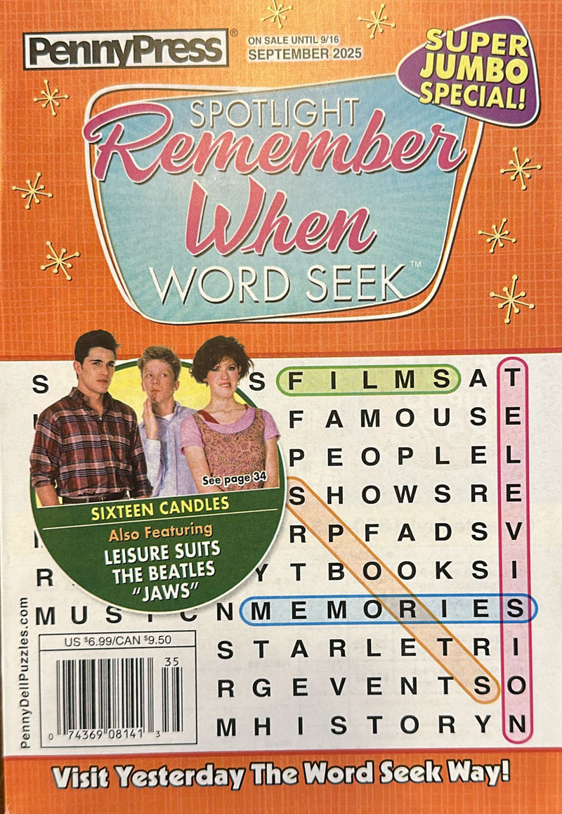 Spotlight Celebrity Word Seek Magazine