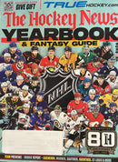 The Hockey News Magazine cover featuring a yearbook and fantasy guide with NHL players surrounding an NHL shield and celebrating an 80th anniversary