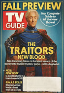 Tv Guide Magazine cover featuring Alan Cumming in The Traitors Fall Preview with television listings and new show coverage for fans of Magazines
