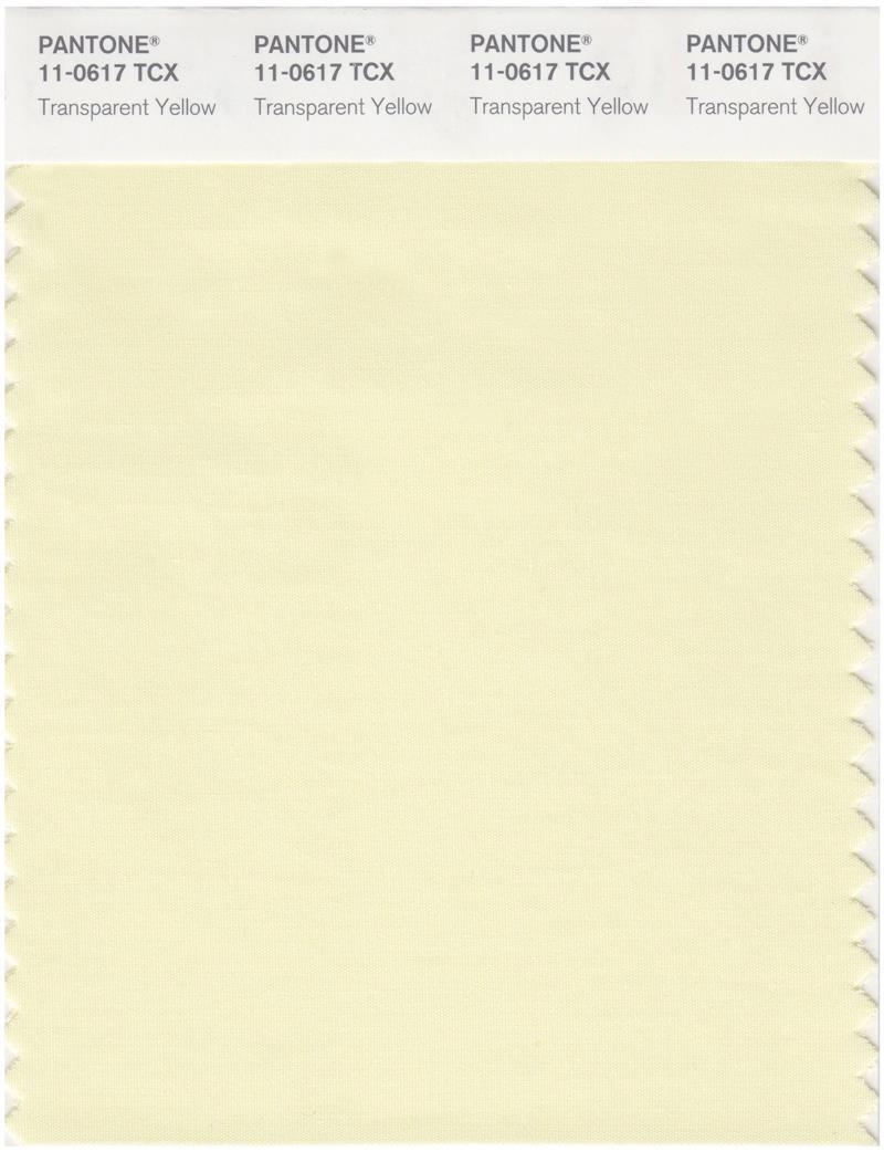 Pantone Smart 11-0617 TCX Color Swatch Card | Transparent Yellow