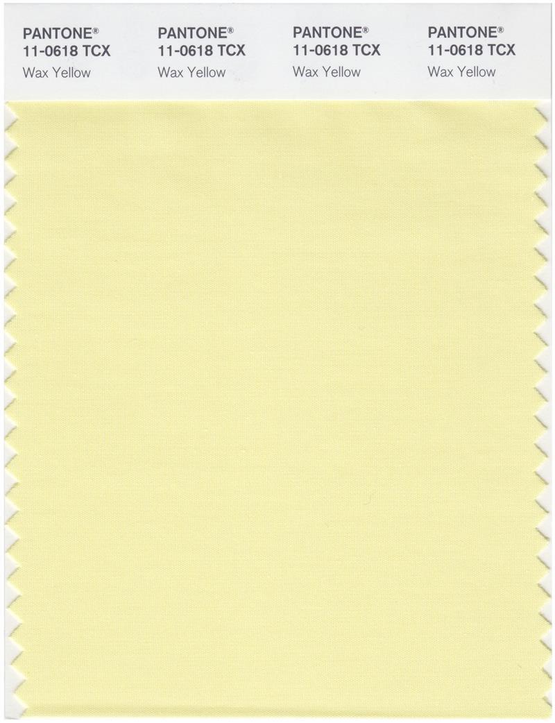 Pantone Smart 11-0618 TCX Color Swatch Card | Wax Yellow