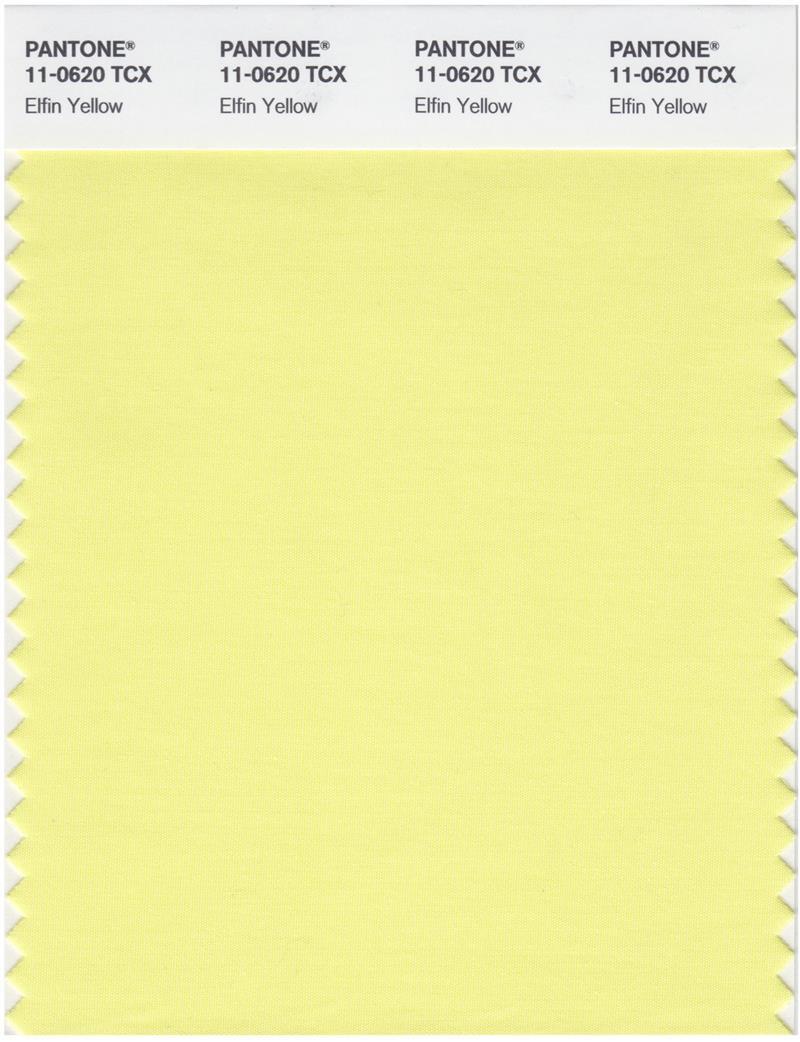 Pantone Smart 11-0620 TCX Color Swatch Card | Elfin Yellow