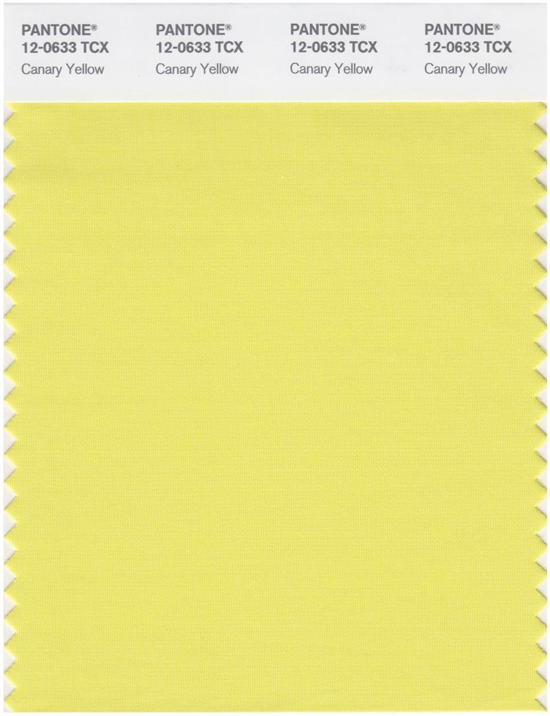 Pantone Smart 12-0633 TCX Color Swatch Card | Canary Yellow