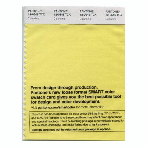 Pantone Smart 12-0646 TCX Color Swatch Card | Celandine