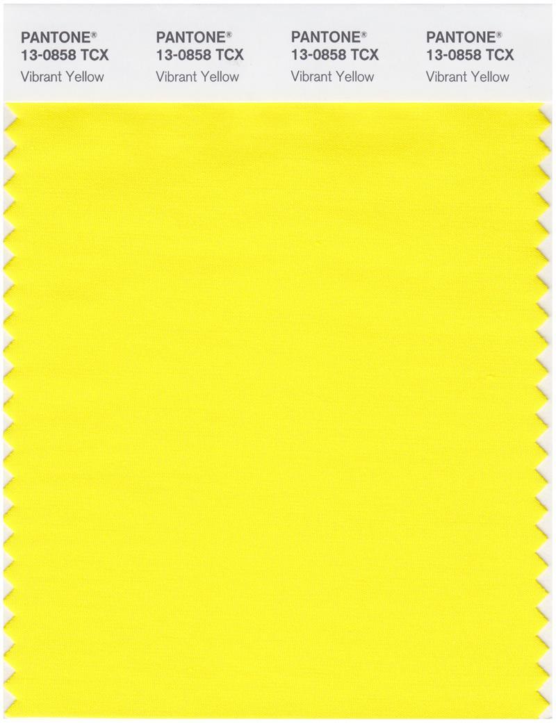 Pantone Smart 13-0858 TCX Color Swatch Card | Vibrant Yellow