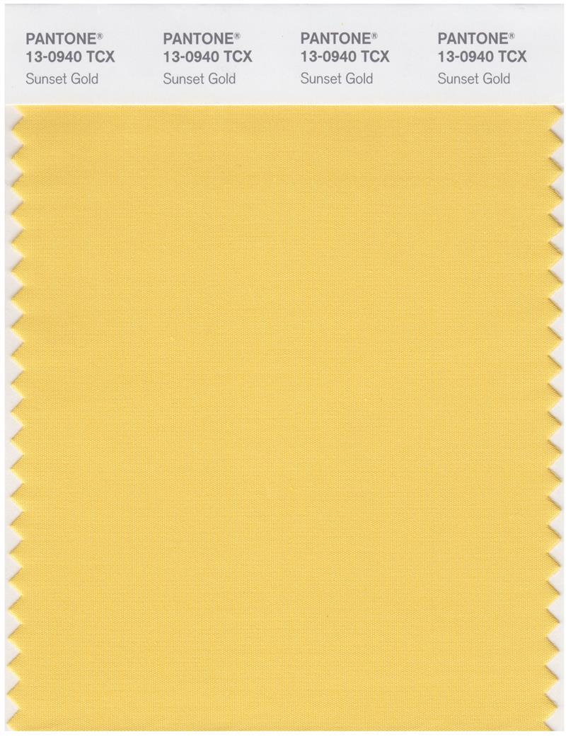 Pantone Smart 13-0940TCX Color Swatch Card | Sunset Gold