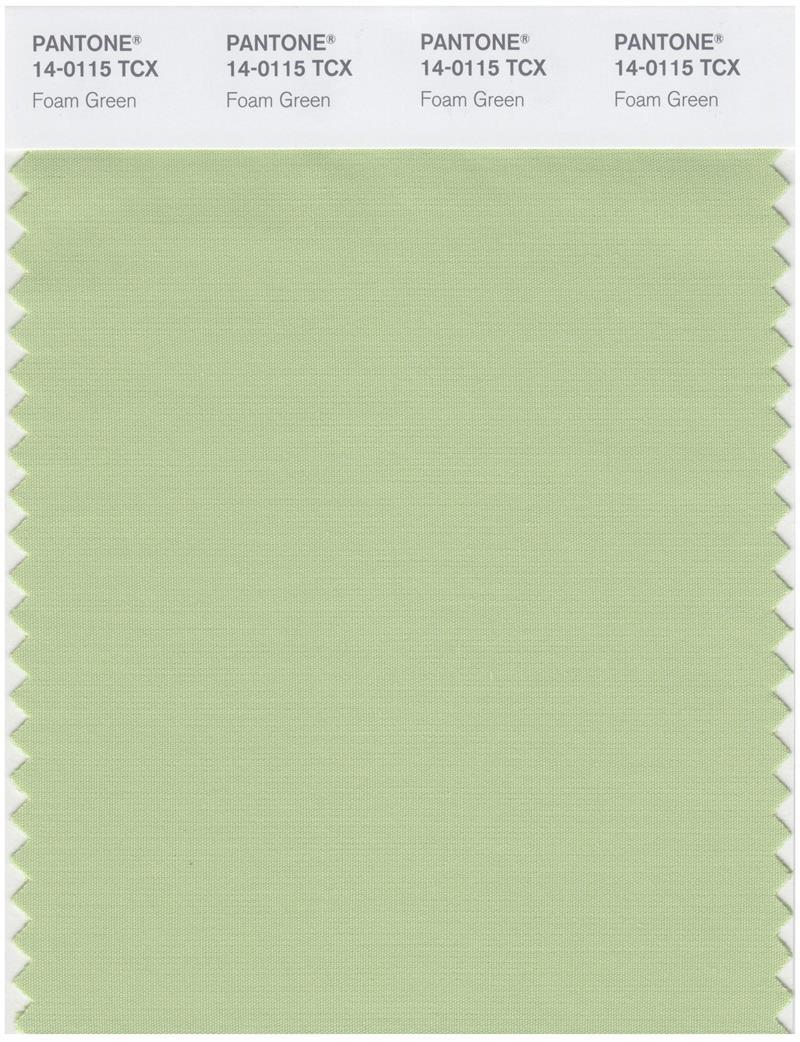 Pantone Smart 14-0115 TCX Color Swatch Card | Foam Green
