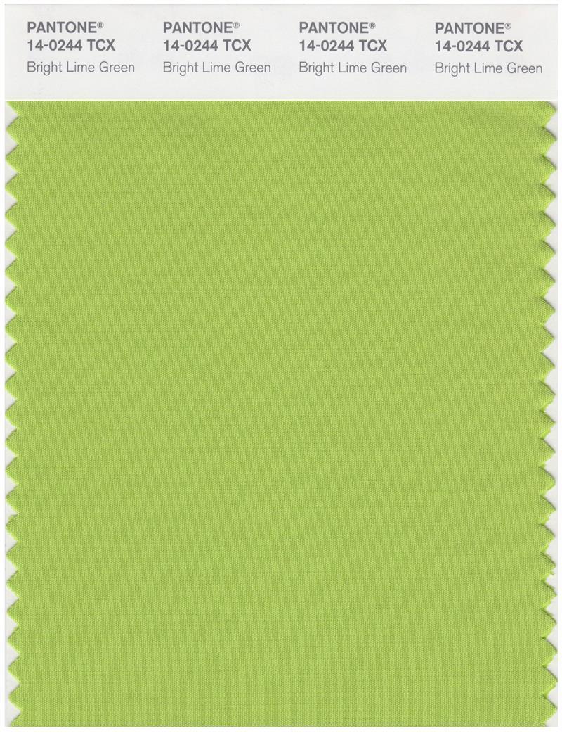 Pantone Smart 14-0244 TCX Color Swatch Card | Bright Lime Green