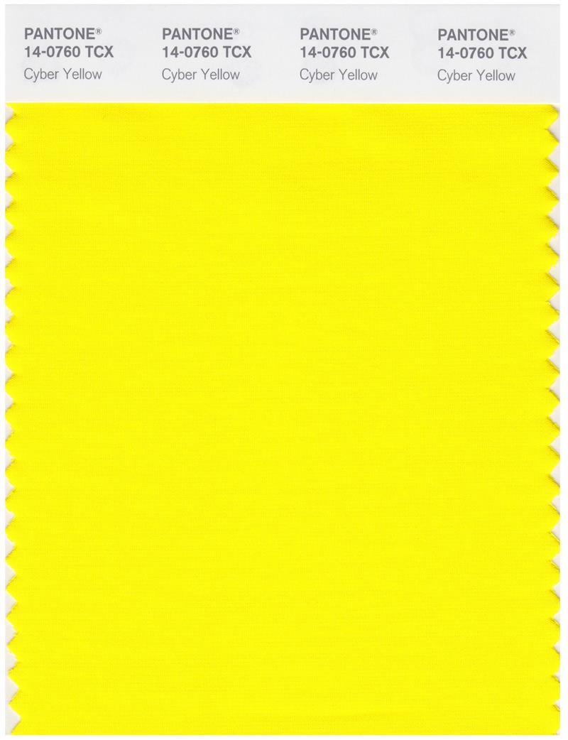 Pantone Smart 14-0760 TCX Color Swatch Card | Cyber Yellow