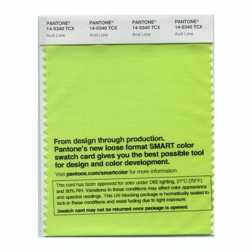 Pantone Smart 14-0340 TCX Color Swatch Card | Acid Lime