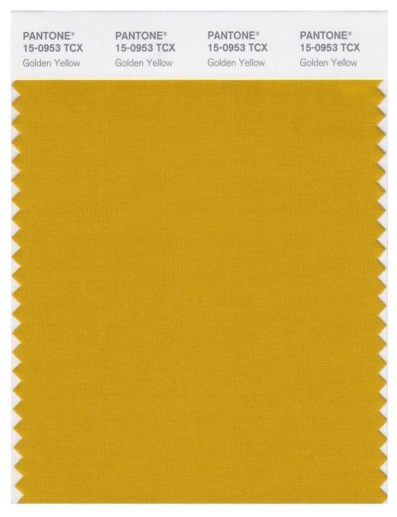 Pantone Smart 15-0953 TCX Color Swatch Card | Golden Yellow