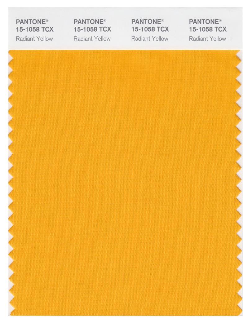 Pantone Smart 15-1058 TCX Color Swatch Card | Radiant Yellow | Magazine ...
