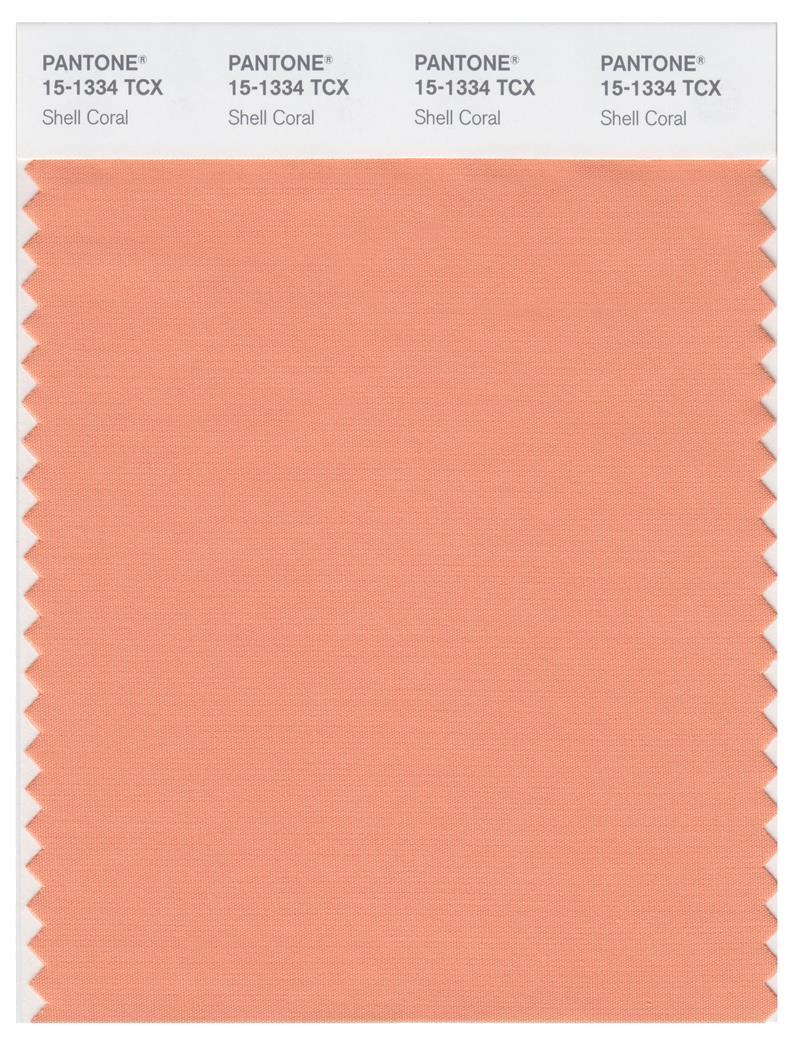Pantone Smart 15-1334 TCX Color Swatch Card | Shell Coral
