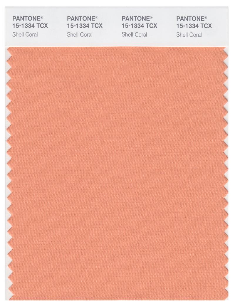 Pantone Smart 15-1334 TCX Color Swatch Card | Shell Coral