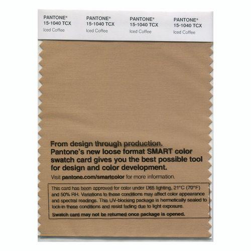 Pantone Smart 15-1040 TCX Color Swatch Card | Iced Coffee
