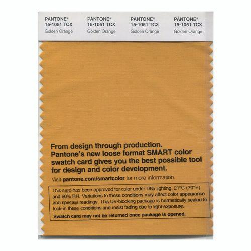 Pantone Smart 15-1051 TCX Color Swatch Card | Golden Orange