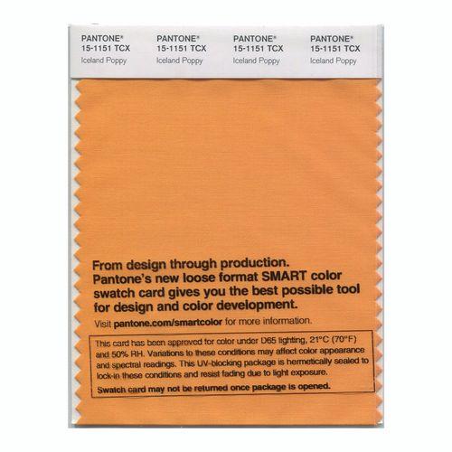Pantone Smart 15-1151 TCX Color Swatch Card | Iceland Poppy