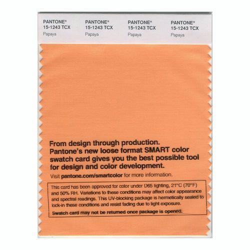 Pantone Smart 15-1243 TCX Color Swatch Card | Papaya