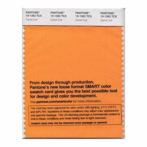 Caton Color Code Pantone Smart 15-1262 TCX Color Swatch Card | Carrot Curl | Magazine ...